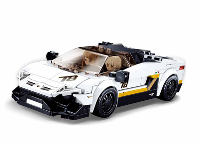 Sluban - Model Bricks M38-B0957 Bílý italský sporťák
