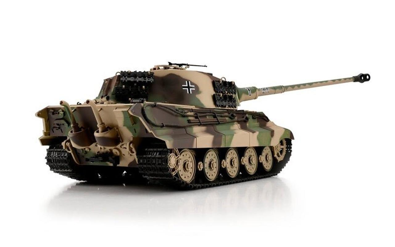 RC tank Kingtiger s věží Henschel - BB + IR systém - kov. pásy a doplňky