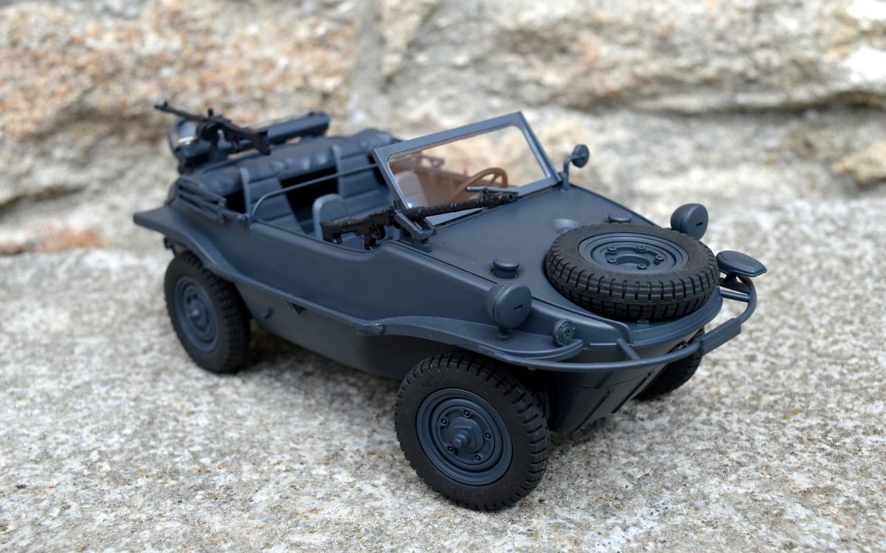 RC VW Schwimmwagen KDF 166 - šedý 1:16