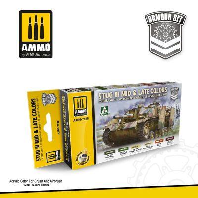 Rozšířená sada modelářských barev - StuG III Střední a pozdní barvy 1944 až 1945