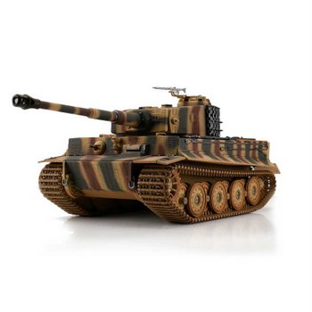 RC tank TIGER pozdní verze - INFRARED 2.4 GHz - KOVOVÉ PÁSY + VANA + KANON