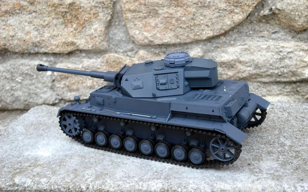 RC model tanku Panzer IV Ausf. F2 - BB + IR, 2.4 GHz - KOVOVÉ PÁSY, V7.0